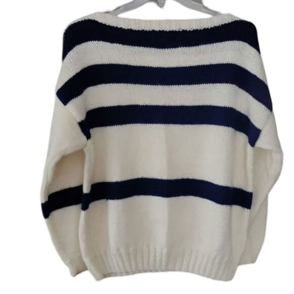 Handknit Just For You Personalized Robert Striped Sweater Men's Size 2X - Picture 2 of 5